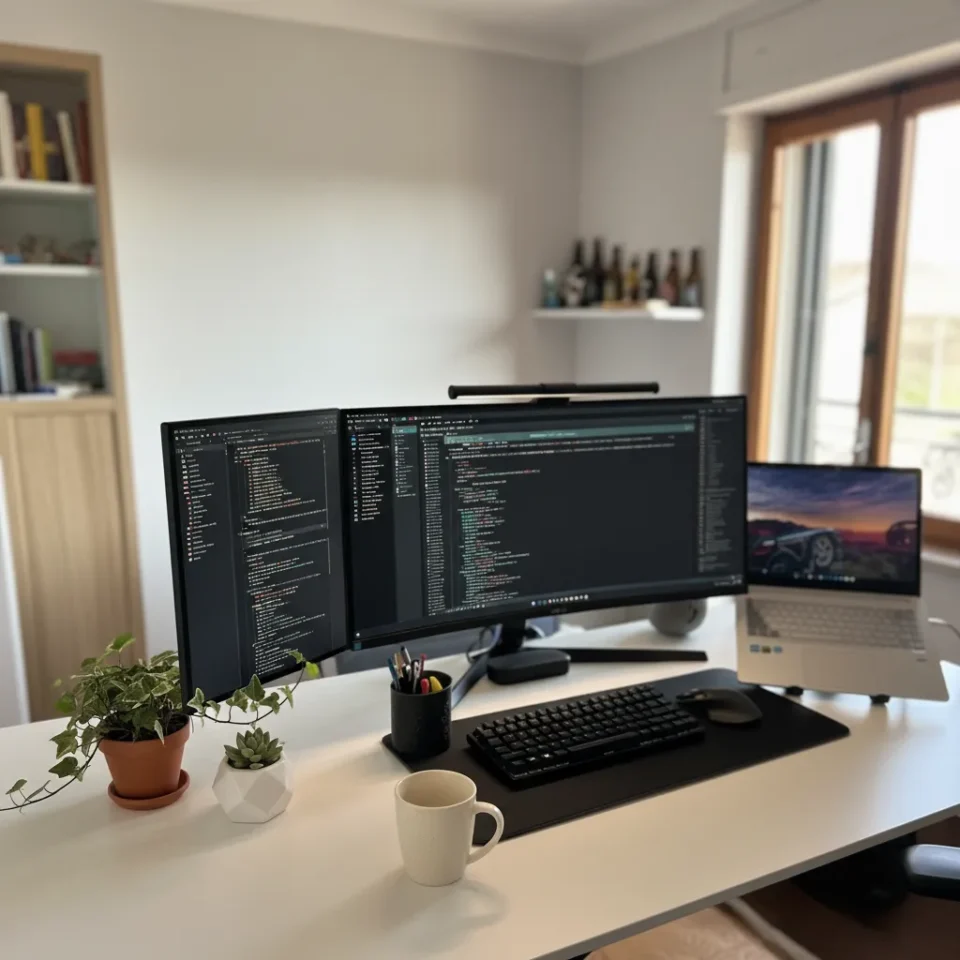 Creazione di un software con vibe coding nella scrivania del mio ufficio a Cuneo
